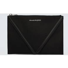 Alexander McQueen Leather-trimmed pouch black One size fits all