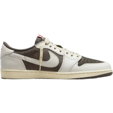 Nike 40 ½ - Brun - Unisex Sneakers Nike Air Jordan 1 Low x Travis Scott - Sail and Ridgerock