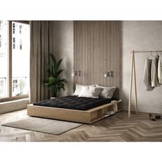 90 cm - Indbyggede opbevaring Senge & Madrasser Karup Design Ziggy Bed Clear lacquered 160 Sengeramme