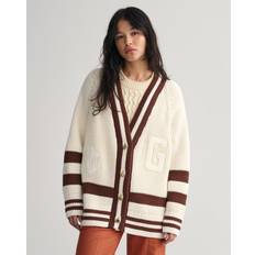 Gant Dame Oversized Varsity cardigan Beige