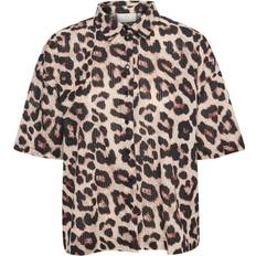 Kaffe Leopard Tøj Kaffe Shirt Bluser 10507846 Feather Gray Leo Print