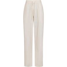 34 - Dame - L Bukser & Shorts Neo Noir Sonar Drapy Linen Pants - Natural