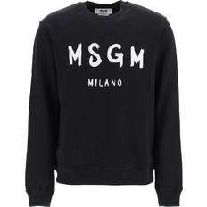 MSGM Bomuld Sweatere MSGM Brushed Logo Sweatshirt - Black