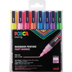 Hobbyartikler Uni Posca PC-3ML Fine Bullet Sparkling Colors 8-pack