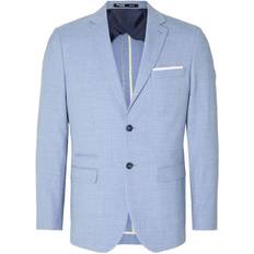 Selected 58 Overdele Selected Linen Blend Blazer - Blue Heron