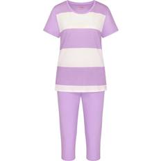 Elastan/Lycra/Spandex - Hvid Pyjamasser Triumph Pajama Set - White/Purple