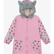 98 - Pink Regnjakker Playshoes Girls Pink & Heart Raincoat 7-8 year