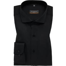 44 - Sort Skjorter Eterna Slim Fit Cover Shirt - Black