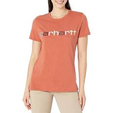 Carhartt Bomuld - Dame T-shirts & Toppe Carhartt Women's Plus Multi Logo T-shirt - Terracotta