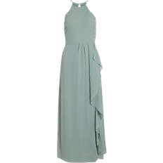 40 - Halterneck Kjoler Vila Milina Sleeveless Evening Dress - Green Environment