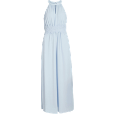 40 - Halterneck Kjoler Vila Milina Pleated Halterneck Maxi Dress - Kentucky Blue