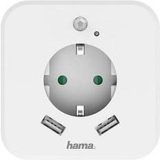 Hama Stikkontakter Hama 00133752 In-line socket USB White
