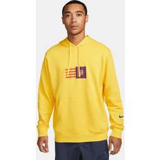 Bomuld - Gul - Unisex Sweatere Nike FC Barcelona Club Fleece-pullover-hættetrøje french terry til mænd gul