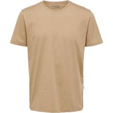 Brun - Rund hals T-shirts Selected Relaxed T-shirt - Kelp