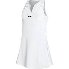 Nike Elastan/Lycra/Spandex Kjoler Nike Women's Dri-FIT Advantage Tennis Dress - White/Black