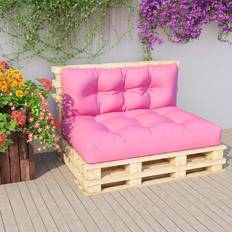 VidaXL Stolehynder vidaXL Hynder pallesofa 2 stk. stof OUTLET Stolehynde Pink (120x)