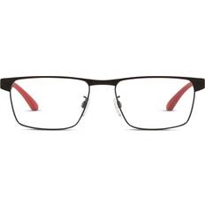 Emporio Armani +5,00 - Voksen Briller & Læsebriller Emporio Armani 0EA1124 til Herrer Rektangulære Sort Tilgængelige linser: Enkeltstyrkeglas Flerstyrkeglas