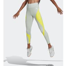 Dame - Fitness - Gul - L Bukser & Shorts adidas Training Essentials HIIT Colorblock 7/8 tights Linen Green Beam Yellow