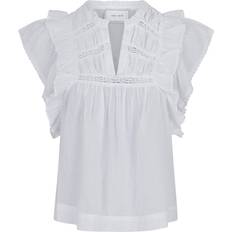 48 - Lange kjoler - XL Tøj Neo Noir Jayla S Voile Top - White