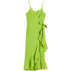 10 - 46 - Grøn Kjoler H&M Wrap Dress With Ruffles - Green