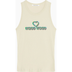 Wood Wood T-shirts & Toppe Wood Wood Nicole Rib Vest Soft Sand Beige