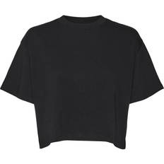 Noisy May Sort T-shirts & Toppe Noisy May Kortærmet Semi Cropped Top Sort