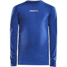 Craft Sportswear Pro Control Kompressions T-Shirt Langærmet Blå & Hvid 122/128