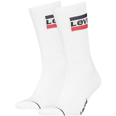 Levi's Elastan/Lycra/Spandex Strømper Levi's Regular Cut Socks 2-pack Unisex - White