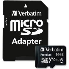 Verbatim 16 GB - microSDHC Hukommelseskort Verbatim Premium microSDHC Class 10 UHS-I U1 V10 80MB/s 16GB +Adapter