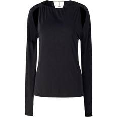 Victoria Beckham Bukser & Shorts Victoria Beckham Black Cutout Long Sleeve T-Shirt Black