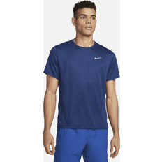Nike Herre T-shirts & Toppe Nike Løbe T-Shirt Dri-FIT UV Miller Navy/Blå/Sølv