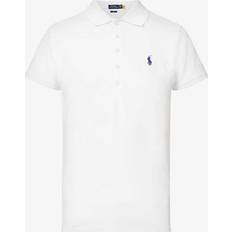 Polo Ralph Lauren 42 - Dame Tøj Polo Ralph Lauren Mens White Logo-embroidered Cotton-blend T-shirt