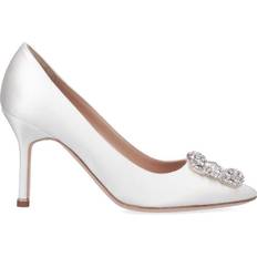 39 ½ - Dame - Hvid Højhælede sko Manolo Blahnik Court Shoes Woman colour White