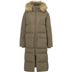 Svea Dame Frakker Svea Dunfrakke W. Loose Fur Hood Coat Brun