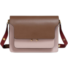 Marni Trunk Medium Bag - Brown Pink And Red Leather