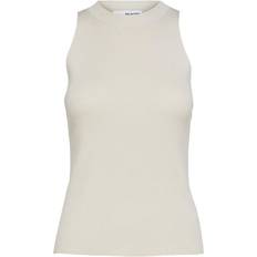 Selected Dame - Viskose T-shirts & Toppe Selected Sleeveless Knitted Top - Birch