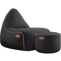 SACKit Sort Møbler SACKit Cobana Lounge Chair & Pouf Black Sækkestol