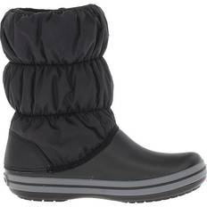 Crocs Dame Ankelstøvler Crocs Winter Puff Boot - Black/Charcoal