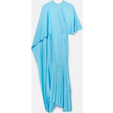 Stella McCartney Blå - Dame Kjoler Stella McCartney Draped asymmetric maxi dress blue