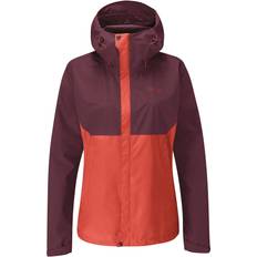 Rab Women's Downpour Eco Jacket Waterproof jacket Women's Deep Heather/Red Grapefruit