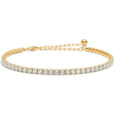 Studio Z Smykker Studio Z Tennis Bracelet - Gold/Transparent