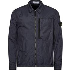 Stone Island Blå Jakker Stone Island Overshirt Garment Dyed Crinkle Reps Navy