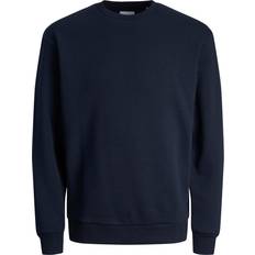 Jack & Jones Sweatere Jack & Jones Plain Crew Neck Sweatshirt - Blue/Navy Blazer