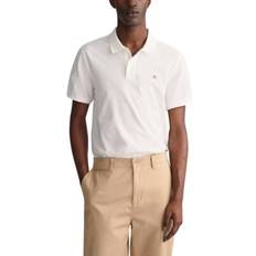 Gant T-shirts & Toppe Gant Regular Fit Shield Piqué Polo Shirt - White