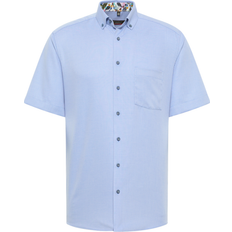 Eterna 3XL - Denimshorts - Herre Overdele Eterna Structured Short Sleeve Shirt - Blue