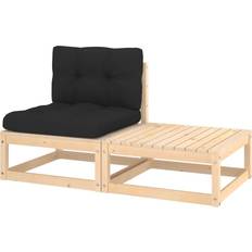 Fyrretræ - Lounger Loungesæt vidaXL haven 2 Loungesæt