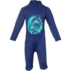 Drenge UV-dragter Isbjörn of Sweden Kids' Dolphine Sun Jumpsuit, 74/80, Navy