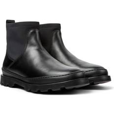 Camper Dame Støvler Camper Brutus Ankle Boots For Women Black, 5, Smooth Leather/Cotton Fabric