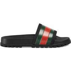 Gucci 5,5 Hjemmesko & Sandaler Gucci Web Rubber Slide Sandal - Black Rubber