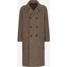 Dolce & Gabbana Double-breasted melange alpaca wool coat